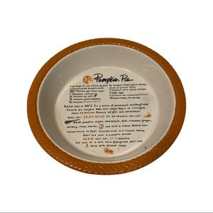 Martha Stewart 9.5" Pumpkin Pie Stoneware Dish w/ Recipe